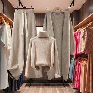 Fall elegant 3 PCS. Knitted Set